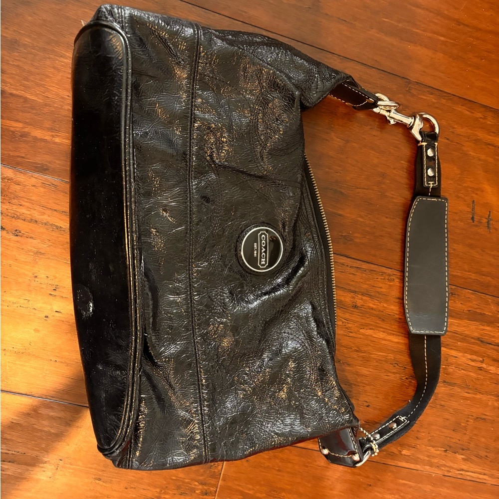 Coach Black Leather Shoulder Bag